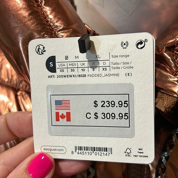 Desigual Padded Jasmine Jacket. NWT. Small - Picture 6 of 9